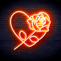 ADVPRO Rosw with Heart Ultra-Bright LED Neon Sign fnu0414 - Orange