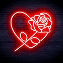 ADVPRO Rosw with Heart Ultra-Bright LED Neon Sign fnu0414 - Red