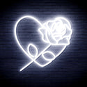 ADVPRO Rosw with Heart Ultra-Bright LED Neon Sign fnu0414 - White
