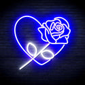 ADVPRO Rosw with Heart Ultra-Bright LED Neon Sign fnu0414 - White & Blue