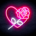 ADVPRO Rosw with Heart Ultra-Bright LED Neon Sign fnu0414 - White & Pink