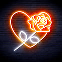ADVPRO Rosw with Heart Ultra-Bright LED Neon Sign fnu0414 - White & Orange