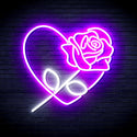 ADVPRO Rosw with Heart Ultra-Bright LED Neon Sign fnu0414 - White & Purple