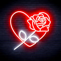 ADVPRO Rosw with Heart Ultra-Bright LED Neon Sign fnu0414 - White & Red