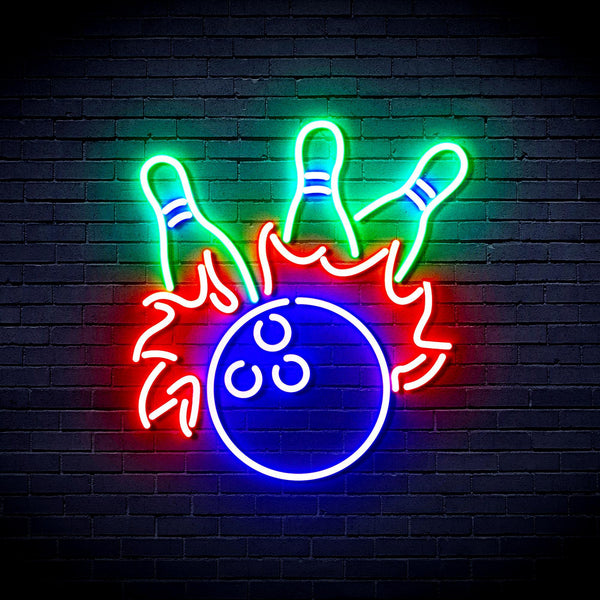 ADVPRO Bowling Ultra-Bright LED Neon Sign fnu0416 - Multi-Color 2