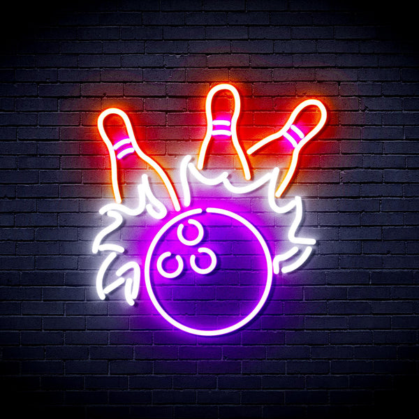 ADVPRO Bowling Ultra-Bright LED Neon Sign fnu0416 - Multi-Color 3