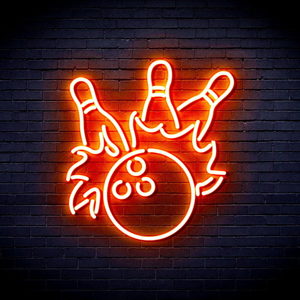 ADVPRO Bowling Ultra-Bright LED Neon Sign fnu0416 - Orange