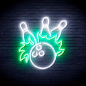 ADVPRO Bowling Ultra-Bright LED Neon Sign fnu0416 - White & Green