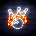ADVPRO Bowling Ultra-Bright LED Neon Sign fnu0416 - White & Orange