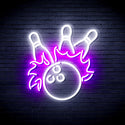 ADVPRO Bowling Ultra-Bright LED Neon Sign fnu0416 - White & Purple