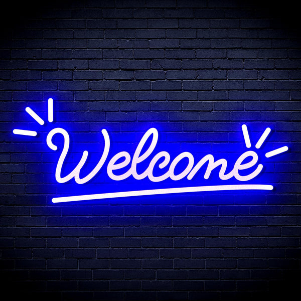 ADVPRO Welcome Ultra-Bright LED Neon Sign fnu0419 - Blue