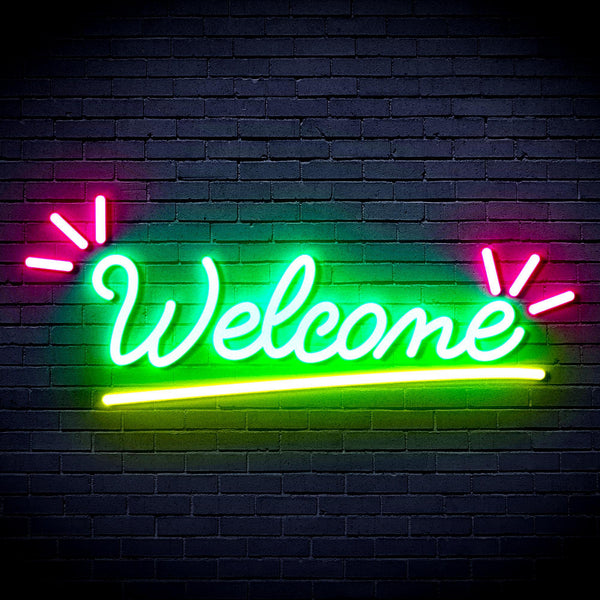 ADVPRO Welcome Ultra-Bright LED Neon Sign fnu0419 - Multi-Color 2