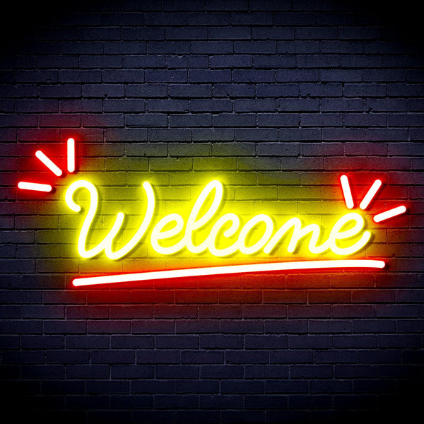ADVPRO Welcome Ultra-Bright LED Neon Sign fnu0419 - Red & Yellow