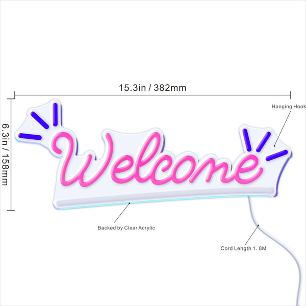 ADVPRO Welcome Ultra-Bright LED Neon Sign fnu0419 - Size