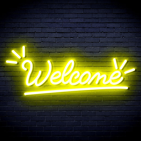 ADVPRO Welcome Ultra-Bright LED Neon Sign fnu0419 - Yellow