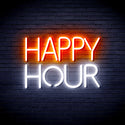 ADVPRO Happy Hour Ultra-Bright LED Neon Sign fnu0420 - White & Orange