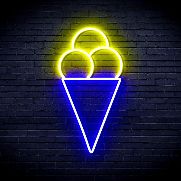 ADVPRO Ice-cream Ultra-Bright LED Neon Sign fnu0421 - Blue & Yellow