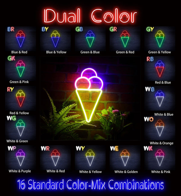 ADVPRO Ice-cream Ultra-Bright LED Neon Sign fnu0421 - Dual-Color