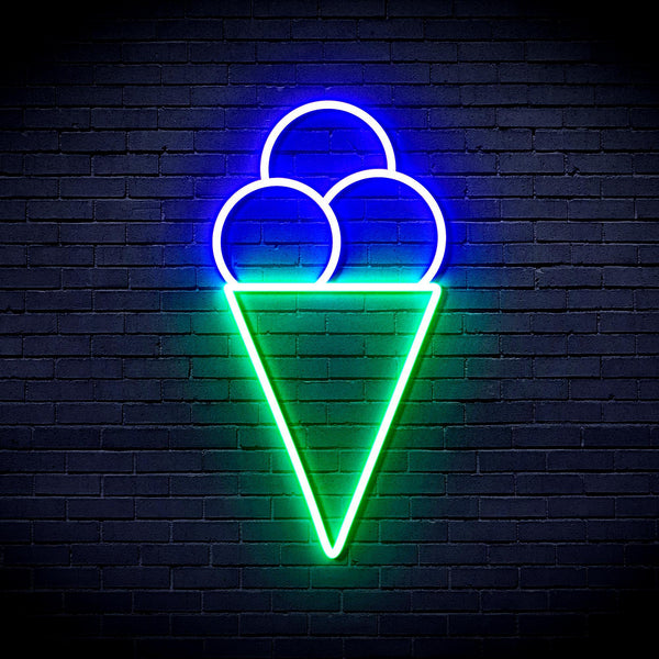 ADVPRO Ice-cream Ultra-Bright LED Neon Sign fnu0421 - Green & Blue