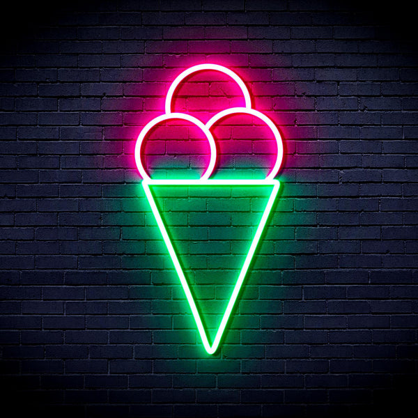 ADVPRO Ice-cream Ultra-Bright LED Neon Sign fnu0421 - Green & Pink