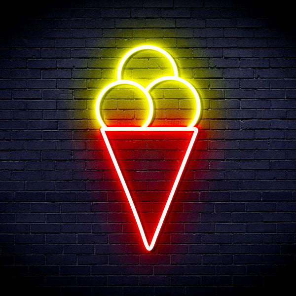 ADVPRO Ice-cream Ultra-Bright LED Neon Sign fnu0421 - Red & Yellow