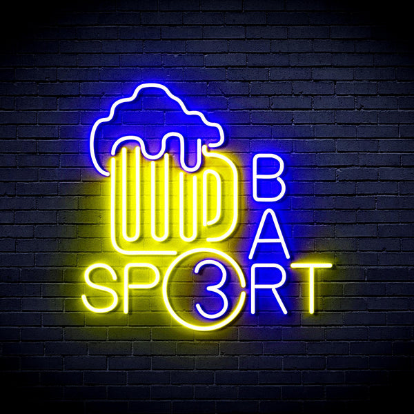 ADVPRO Sport Bar with Beer Mug Ultra-Bright LED Neon Sign fnu0422 - Blue & Yellow