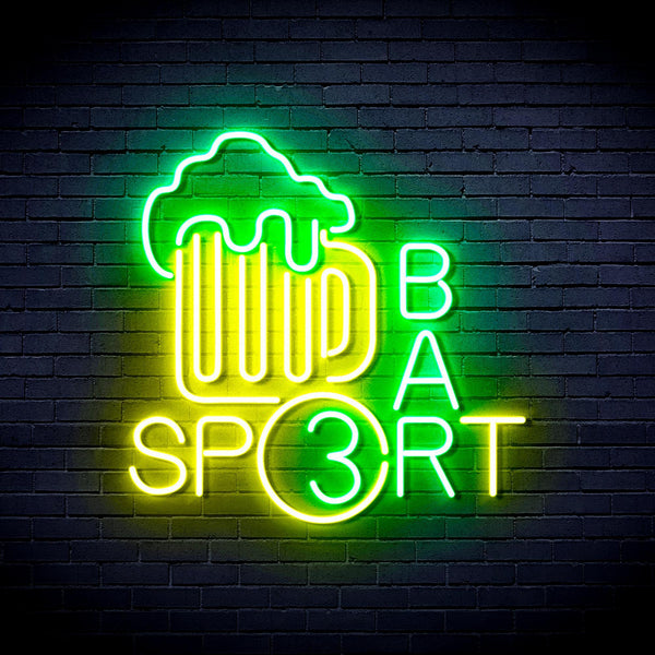 ADVPRO Sport Bar with Beer Mug Ultra-Bright LED Neon Sign fnu0422 - Green & Yellow