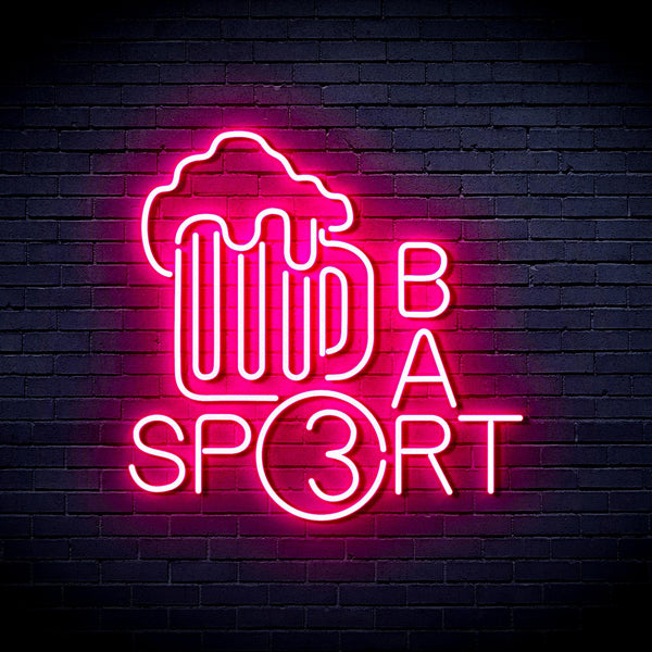 ADVPRO Sport Bar with Beer Mug Ultra-Bright LED Neon Sign fnu0422 - Pink