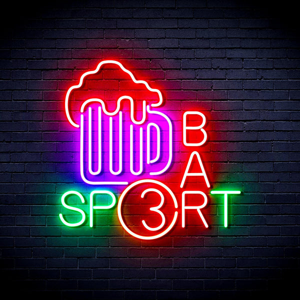 ADVPRO Sport Bar with Beer Mug Ultra-Bright LED Neon Sign fnu0422 - Multi-Color 3