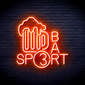 ADVPRO Sport Bar with Beer Mug Ultra-Bright LED Neon Sign fnu0422 - Orange