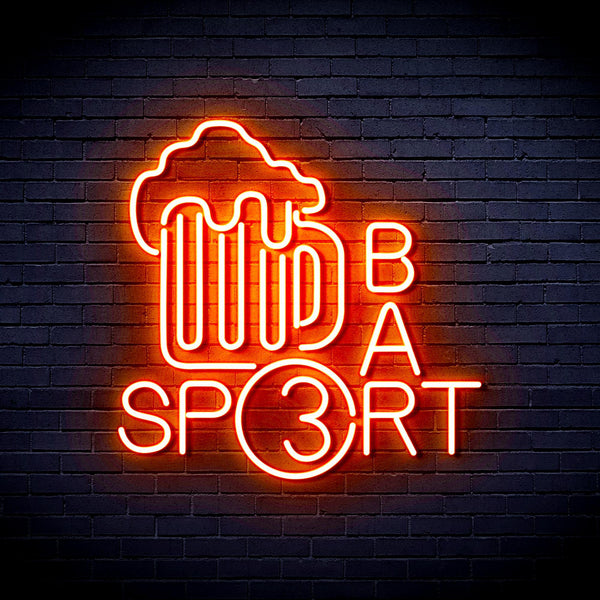 ADVPRO Sport Bar with Beer Mug Ultra-Bright LED Neon Sign fnu0422 - Orange