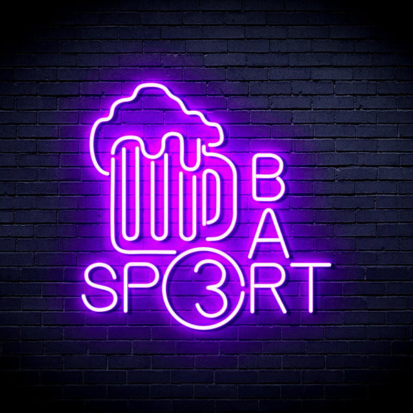 ADVPRO Sport Bar with Beer Mug Ultra-Bright LED Neon Sign fnu0422 - Purple