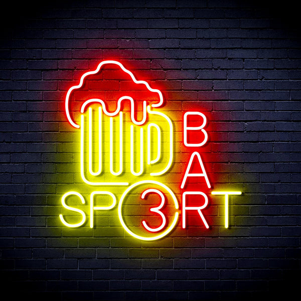 ADVPRO Sport Bar with Beer Mug Ultra-Bright LED Neon Sign fnu0422 - Red & Yellow