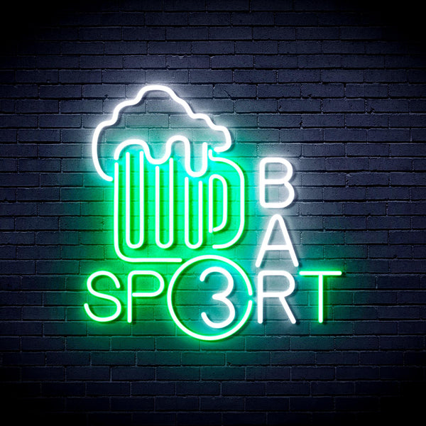 ADVPRO Sport Bar with Beer Mug Ultra-Bright LED Neon Sign fnu0422 - White & Green