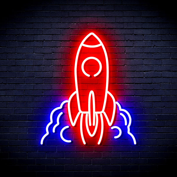 ADVPRO Rocket Ultra-Bright LED Neon Sign fnu0423 - Blue & Red