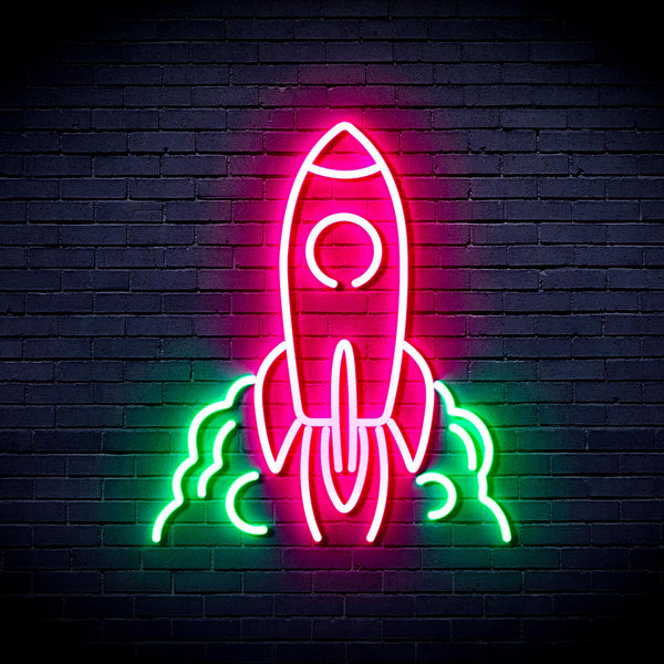 ADVPRO Rocket Ultra-Bright LED Neon Sign fnu0423 - Green & Pink