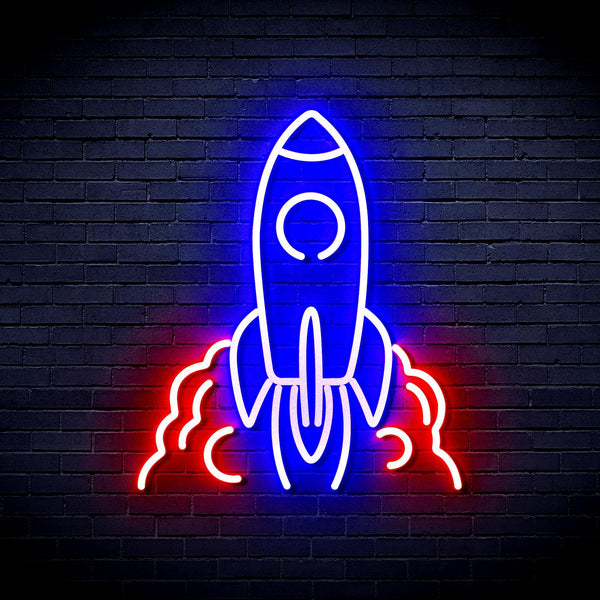 ADVPRO Rocket Ultra-Bright LED Neon Sign fnu0423 - Red & Blue