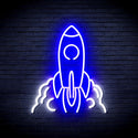 ADVPRO Rocket Ultra-Bright LED Neon Sign fnu0423 - White & Blue