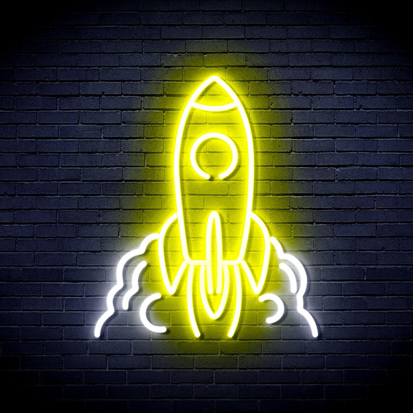 ADVPRO Rocket Ultra-Bright LED Neon Sign fnu0423 - White & Yellow