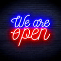 ADVPRO We 're Open Ultra-Bright LED Neon Sign fnu0424 - Blue & Red