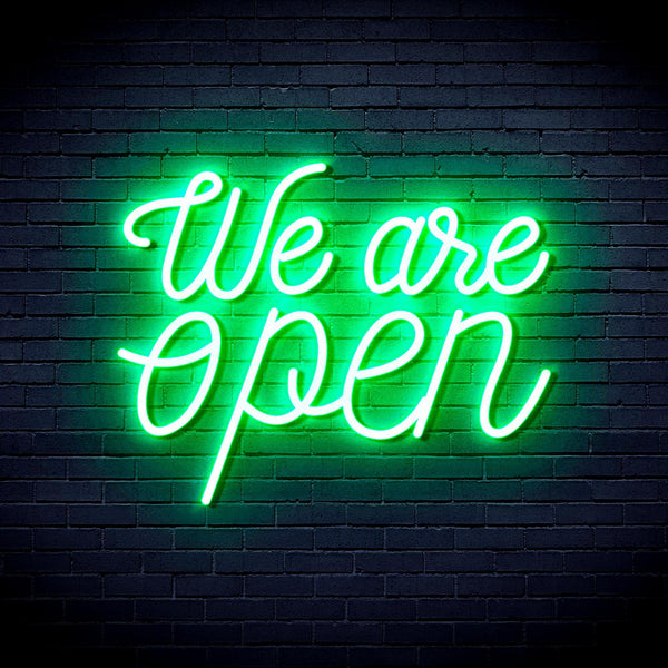 ADVPRO We 're Open Ultra-Bright LED Neon Sign fnu0424 - Golden Yellow