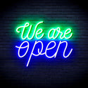 ADVPRO We 're Open Ultra-Bright LED Neon Sign fnu0424 - Green & Blue