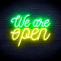 ADVPRO We 're Open Ultra-Bright LED Neon Sign fnu0424 - Green & Yellow