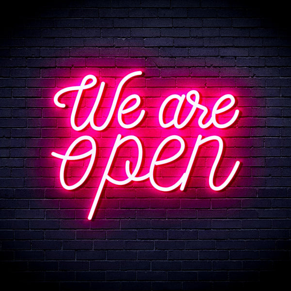 ADVPRO We 're Open Ultra-Bright LED Neon Sign fnu0424 - Pink