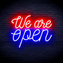 ADVPRO We 're Open Ultra-Bright LED Neon Sign fnu0424 - Red & Blue