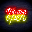 ADVPRO We 're Open Ultra-Bright LED Neon Sign fnu0424 - Red & Yellow