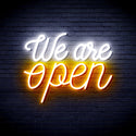 ADVPRO We 're Open Ultra-Bright LED Neon Sign fnu0424 - White & Golden Yellow