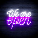 ADVPRO We 're Open Ultra-Bright LED Neon Sign fnu0424 - White & Purple