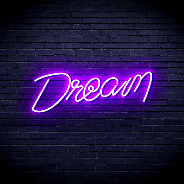 ADVPRO The Dream is Real Ultra-Bright LED Neon Sign fnu0425 - Purple