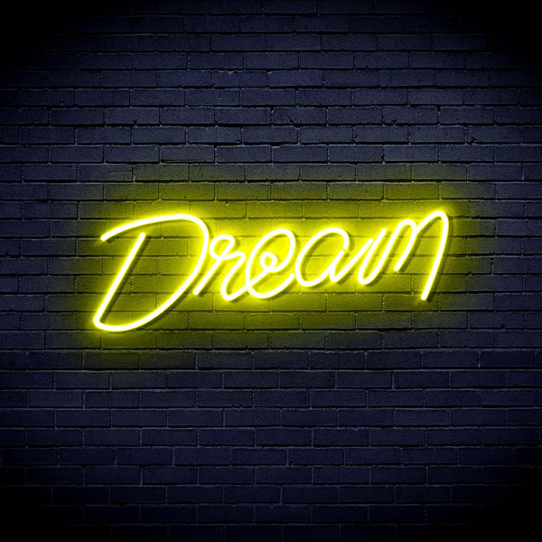 ADVPRO The Dream is Real Ultra-Bright LED Neon Sign fnu0425 - Yellow